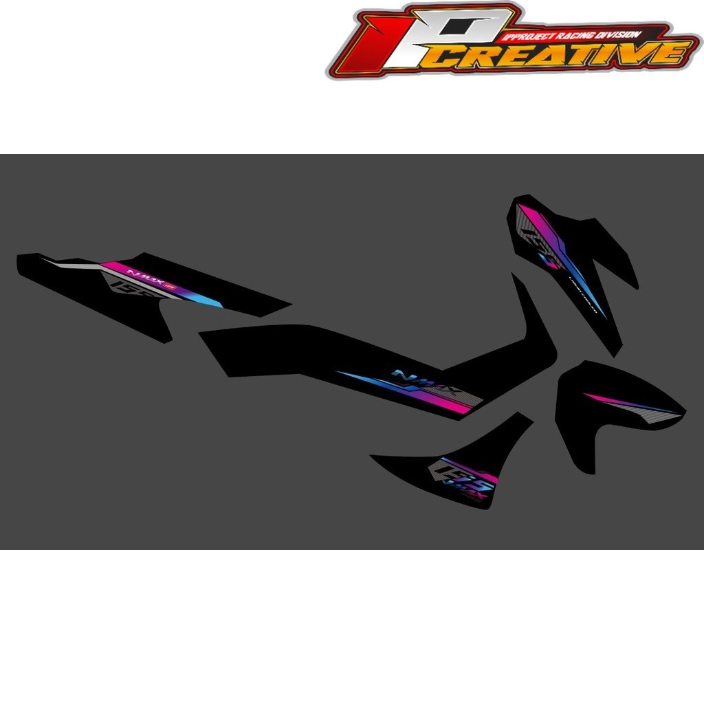 Striping NMAX New 155 Transparan Rainbow