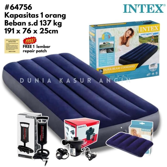 Intex 64756 Kasur Angin Single Size Kasur Durabeam - Hanya kasur