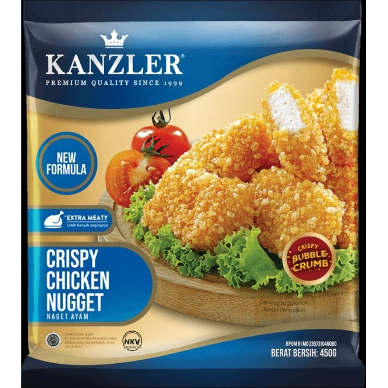 

KANZLER CRISPY CHICKEN NUGGET (CRISPY BUBBLE CRUMB) 450GR PROMO