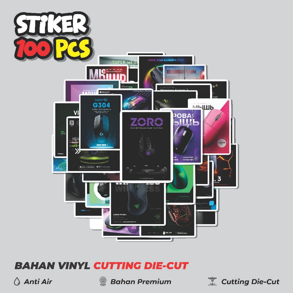 

Terbaru! 50 pcs Stiker Poster mouse Dekorasi Lucu Kreatif untuk Notebook, Skateboard, HP