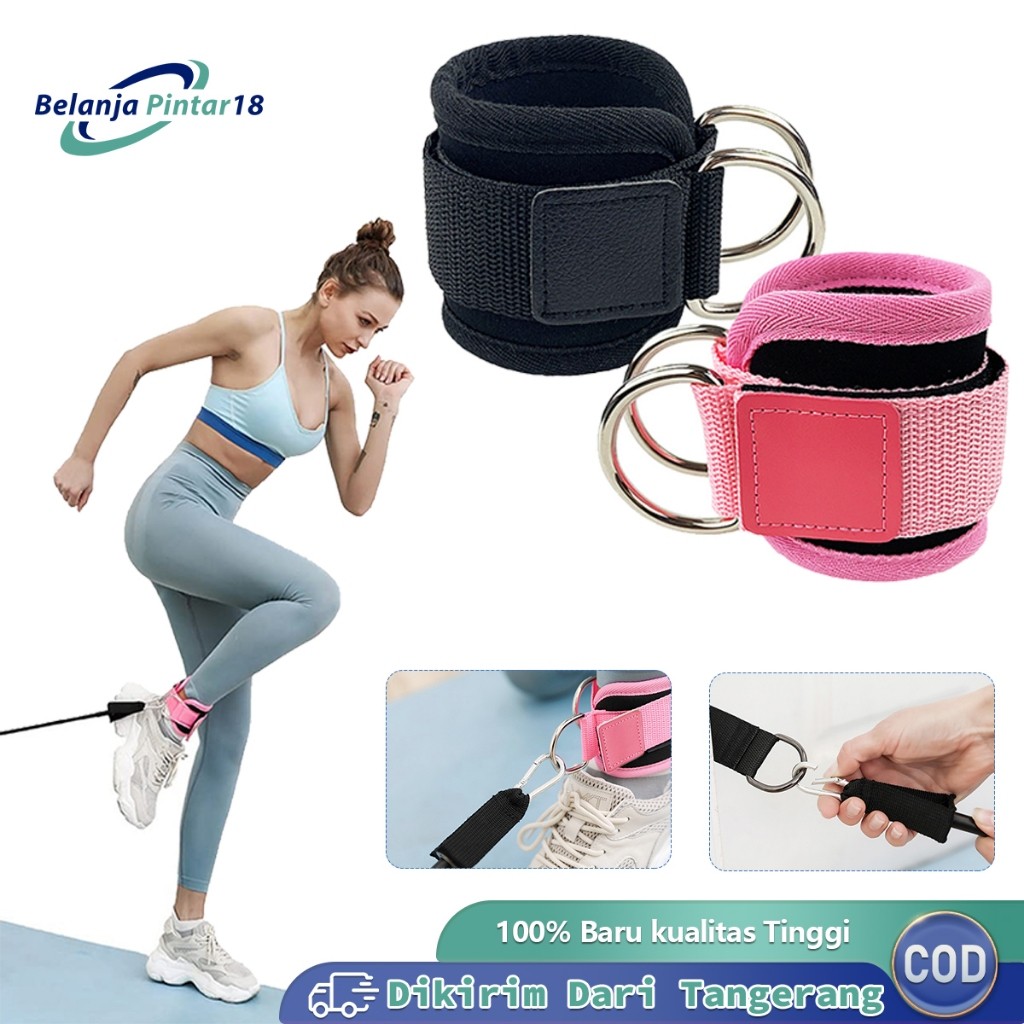 Angkle Strap Fitness D-Ring Gym Strap Pengikat Pergelangan Kaki Aksesoris Gym Fitness