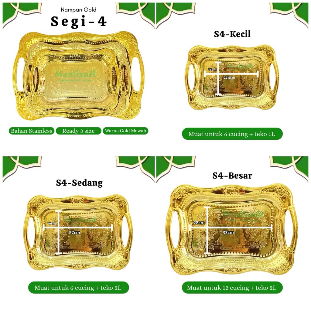 NAMPAN GOLD S4 S8 NAMPAN GELAS ZAM ZAM NAMPAN CANGKIR NAMPAN TEKO NAMPAN CUCING MULTIFUNGSI HAMPERS 