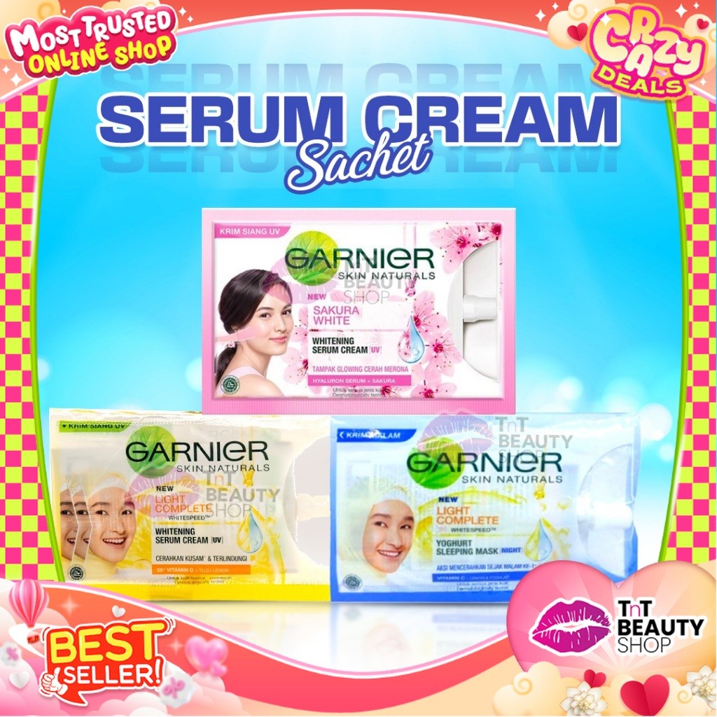 GARNIER Light Complete | Sakura | Yogurt sleep mask | SACHET | TnT Beauty Shop