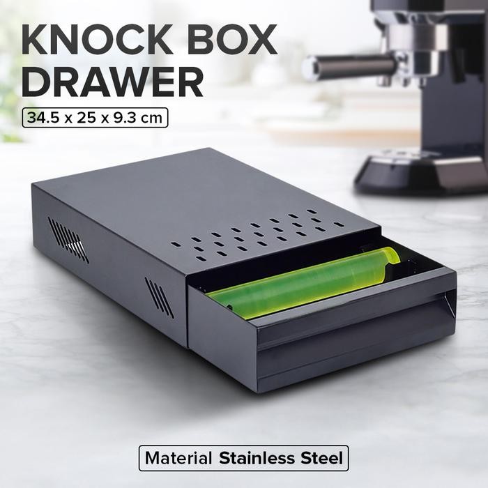 

Promo Wadah Ampas Kopi Espresso Knock Box Drawer Grounds Residue Hitam terlaris