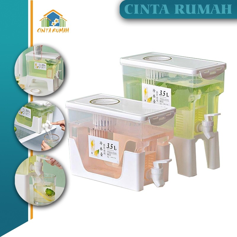 QUEEN HALL | Dispenser jus 3.5L /6.5L Dispenser Air Minum Jus Juice Botol Minum Galon Kulkas/ Dispen
