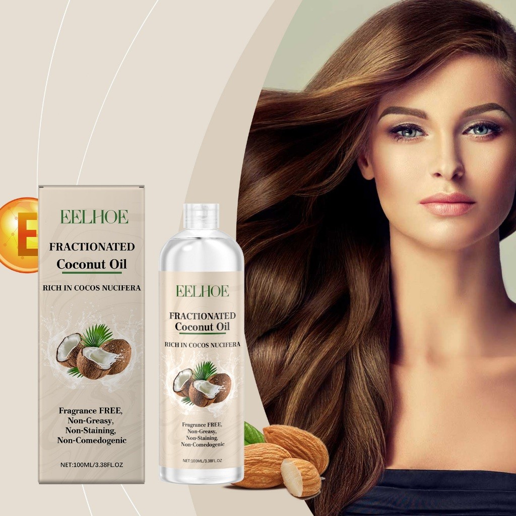 EELHOE coconut oil rambut 100ml Melembapkan Menutrisi Rambut & Kulit