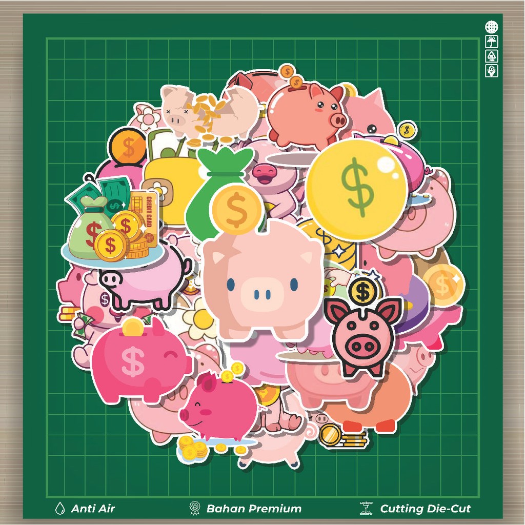 

HOT 50 PCS STIKER Stiker Animal Piggy Bank [Celengan Babi] Stiker Fashion Cars Decal Dingin Kartu Album Custom Vinyl Anti Air- Sticker Aesthetic Buku Journal Koper Casing HP Tablet Laptop Helm Motor Botol Minum