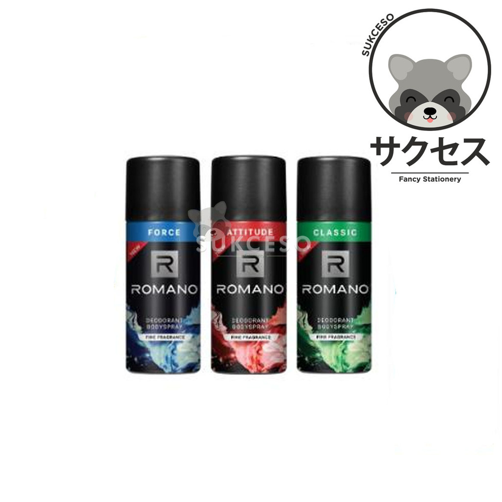 ROMANO Deodorant Body Spray 150ml | Romano Attitude, Classic, Force | ROMANO Whole Grandiose