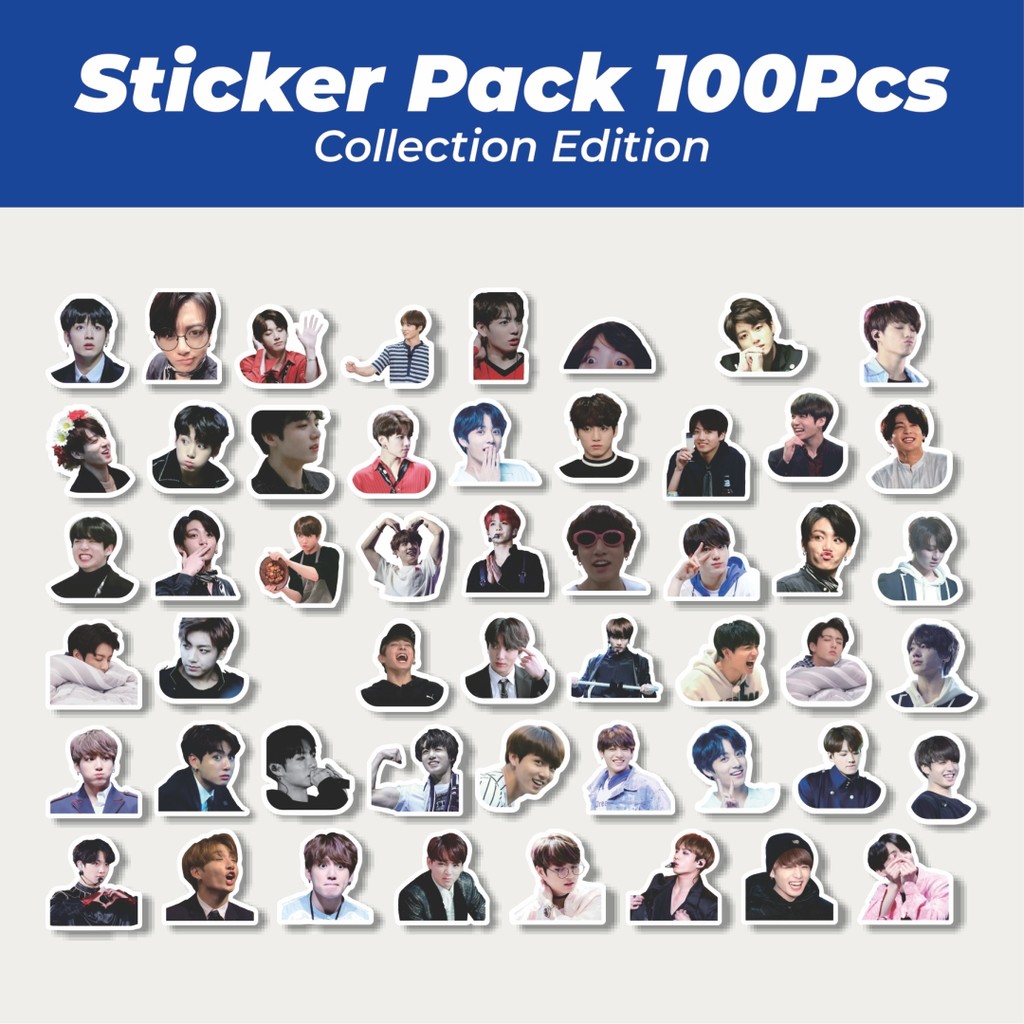 

Hot Bts2 - Jungkook Series 01 Lucu Anti Air Stikers Berperekat Waterproof Sticker Decal Buat Motor Helm Buku Journal Koper Casing HP Laptop Botol Minum
