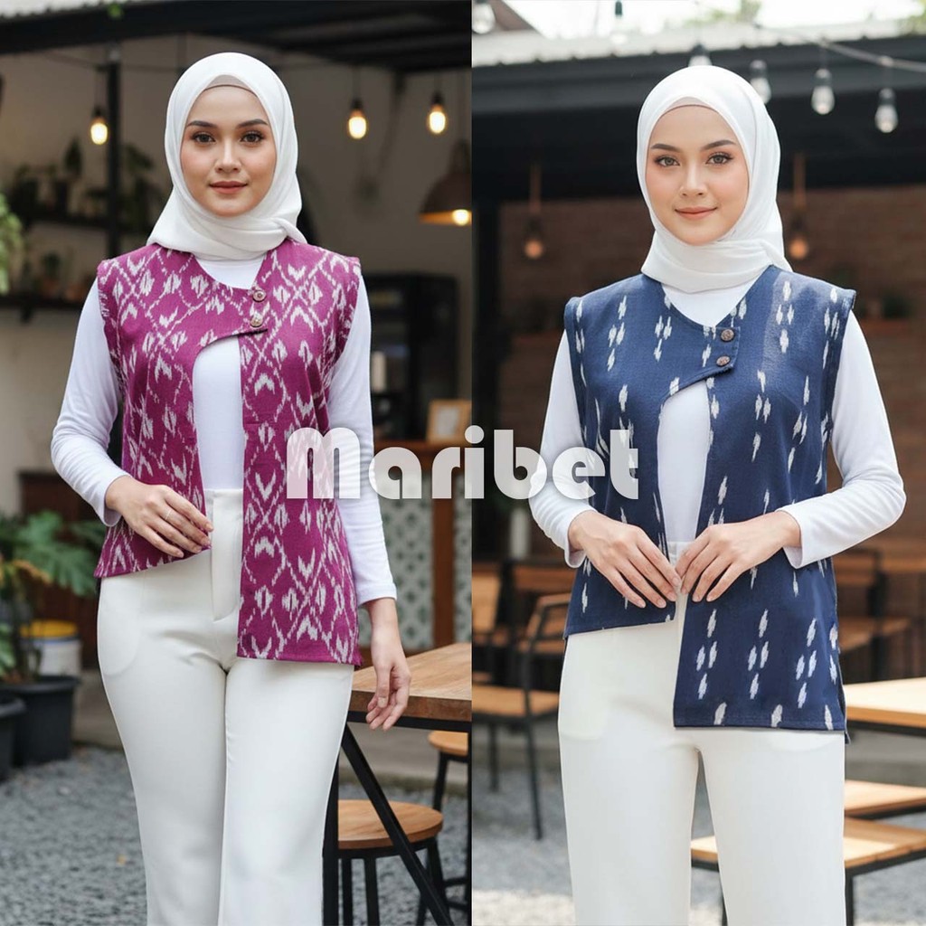 MARIBET - Gamila Vest Outer Tenun Rompi Minimalis