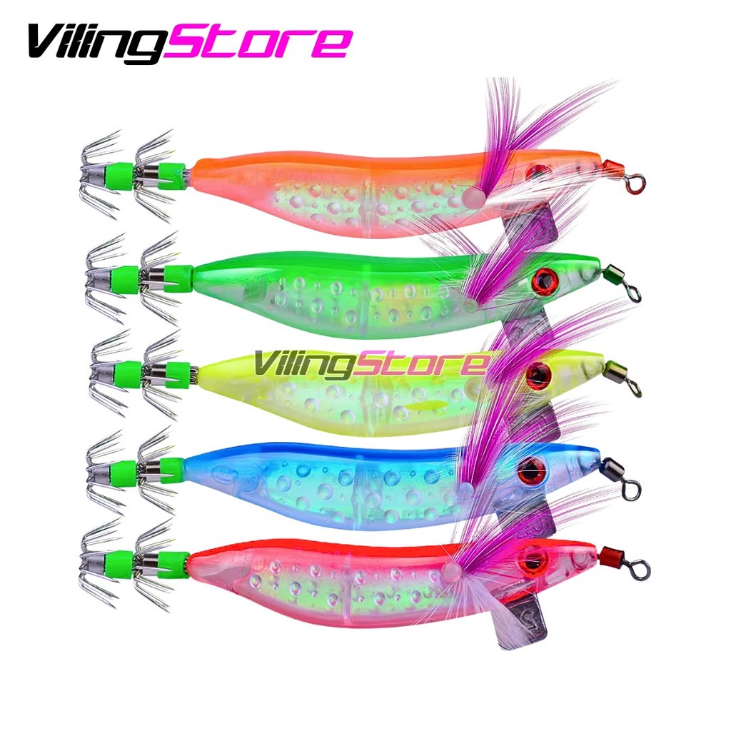 Umpan Pancing Kerincingan Jig Sinker Timbal #2.0 #2.5 #3.0 #3.5 dengan Bola Sotong Gurita Umpan Panc