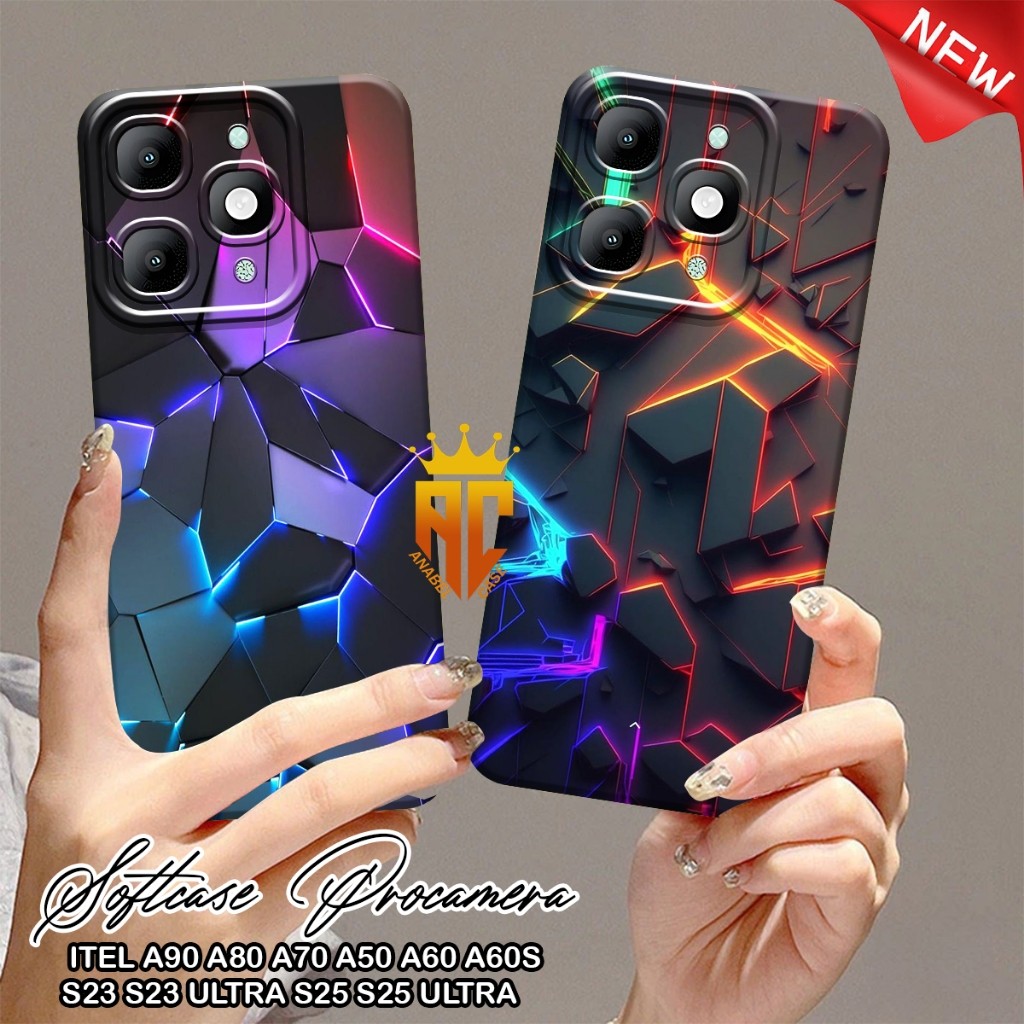 CASE ITEL A90 A80 A70 A50 A60 A60S S23 S23 ULTRA S25 S25 ULTRA . Fashion Case Motif Abstrak Keren - 