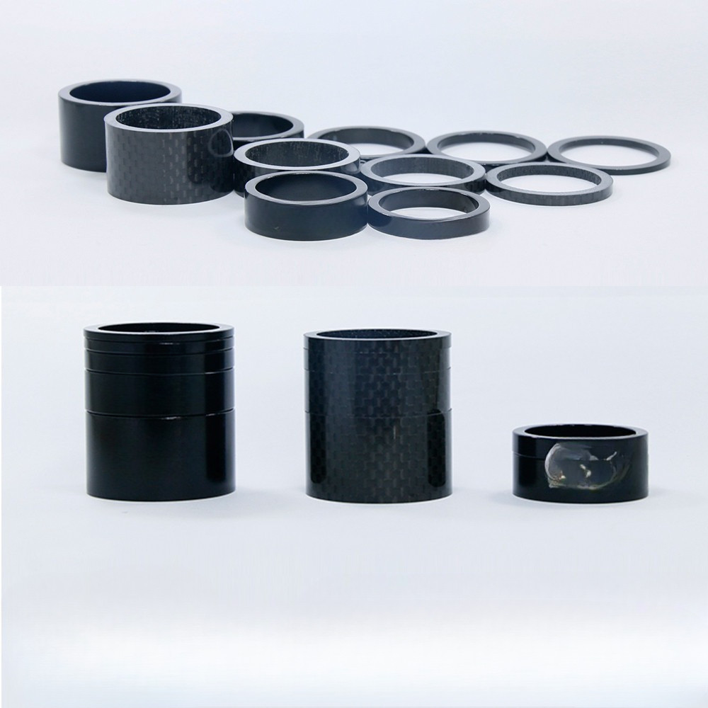 Neco 1.125/1 Inch 25.4/28.6mm 20/10/5/3/2mm Bicycle Fork Headset Carbon Fiber Bike Fork Adjust Dust 