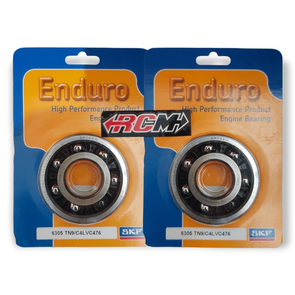 SEPASANG BEARING LAKER KREK AS KRUK AS CRANKSHAFT KERAMIK SKF ENDURO 6305 6305 TN9 C4 RACING VIXION 