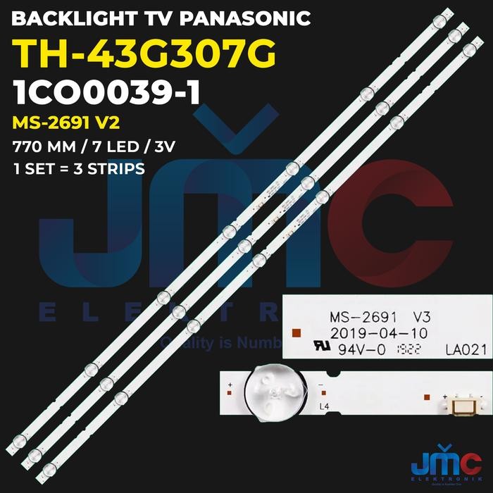 WP99 Backlight TV Panasonic 43 Inch TH-43G307G MS-2691 V2