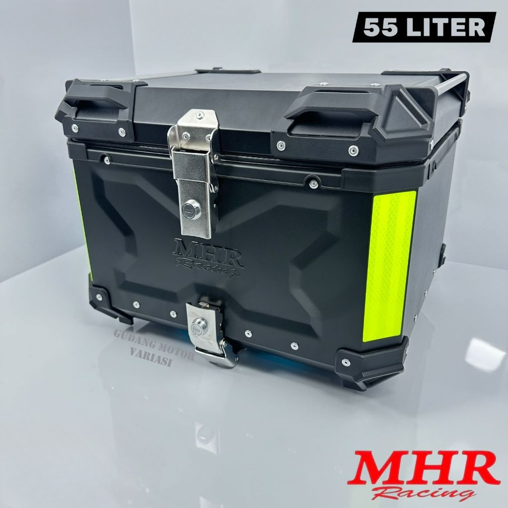 BOX Bagasi Motor MHR Racing 55 LITER UNIVERSAL For Honda/Yamaha/CB X/CB R/MEGA PRO/VERZA Dll