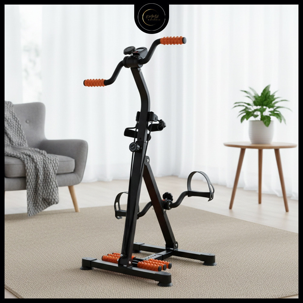 EM Sepeda Statis Alat Terapi Stroke Kaki & Tangan Sepeda Olahraga Upgrade