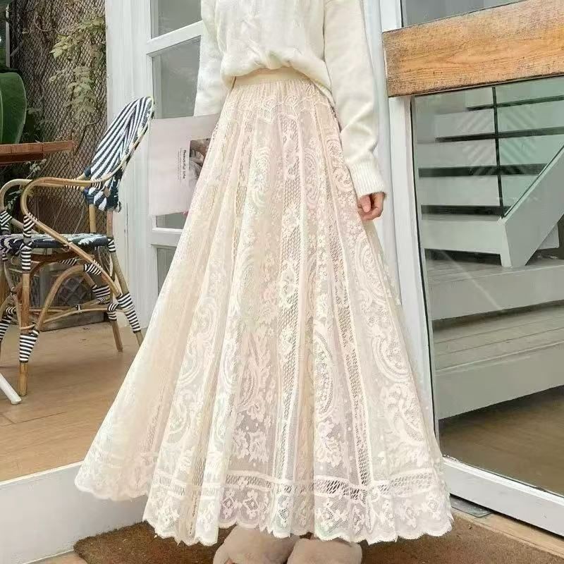 ZD23QA Shenel Rok Brukat 6185 Tutu Renda BKK Panjang Lace Skirt Rok Payung Kondangan Pesta Premium I