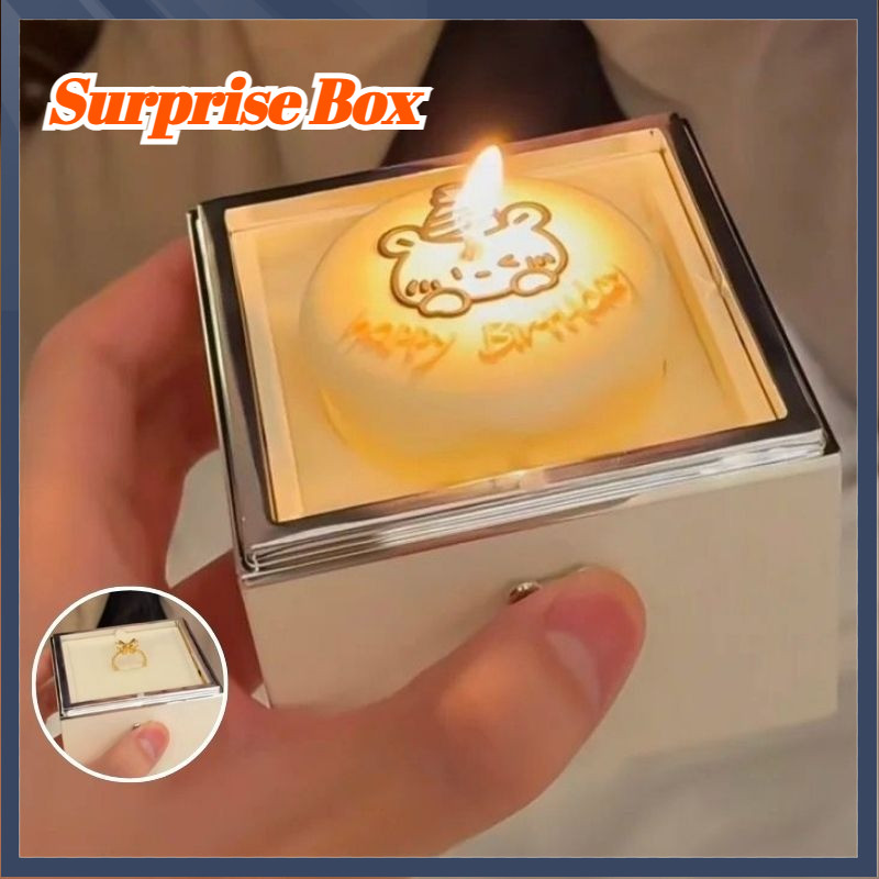 [COD] Kotak Cincin Beruang Ring Box Surprise Box Lilin Ulang Tahun Beruang Kotak Perhiasan Cincin Ka