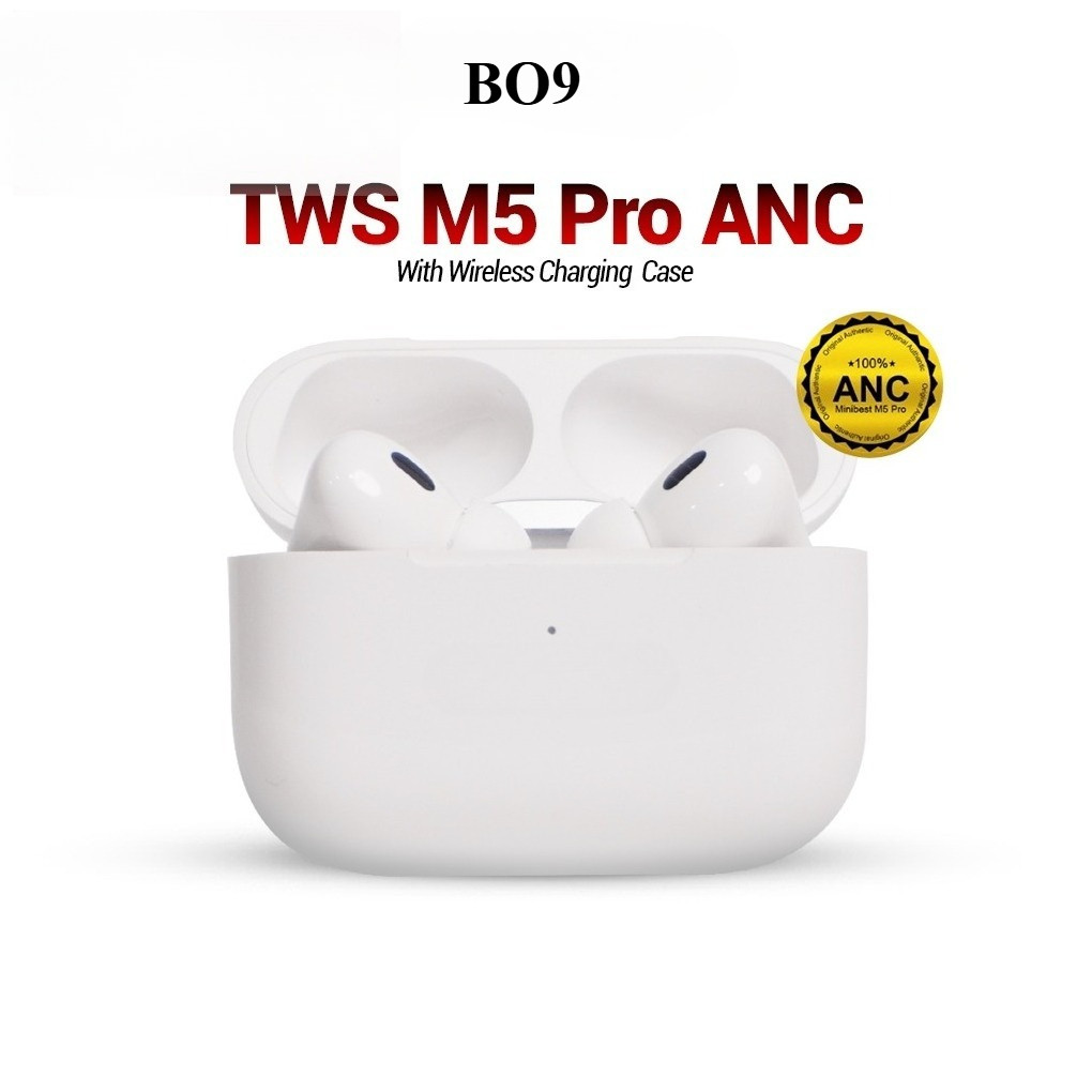 BO9 M5 Pro 2 ANC TWS Earbuds Bluetooth Active Noise Cancelling Wireless Charging Second Generation W