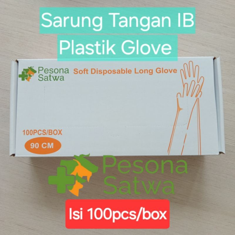 Sarung Tangan Inseminasi Buatan Plastik Glove 5Jari 1Box(100pcs)