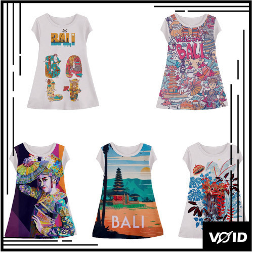 Tunik Motif Bali Dress Bali 3d Unik Baju Anak Perempuan Usia 1-12 Tahun - Void_Clothes