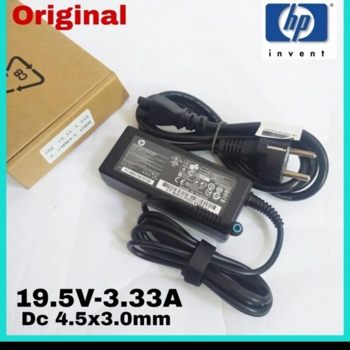 Adaptor Charger Laptop HP X360 11ab128tu 19.5V-3.33A Blue Pin 65W by Josscom