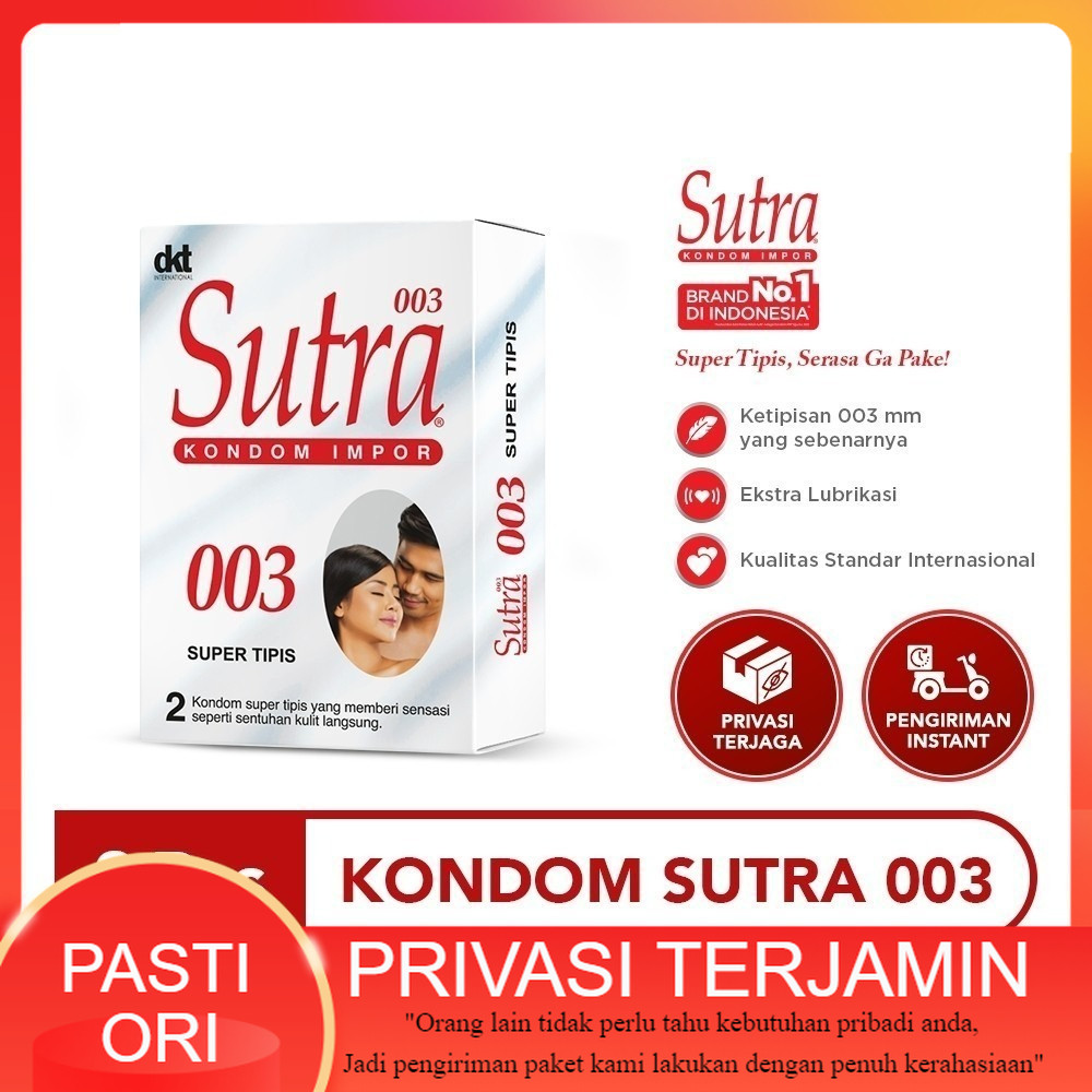 Sutra 003 ISI 2 PCS / Kondom Super Tipis Sutra 0.03