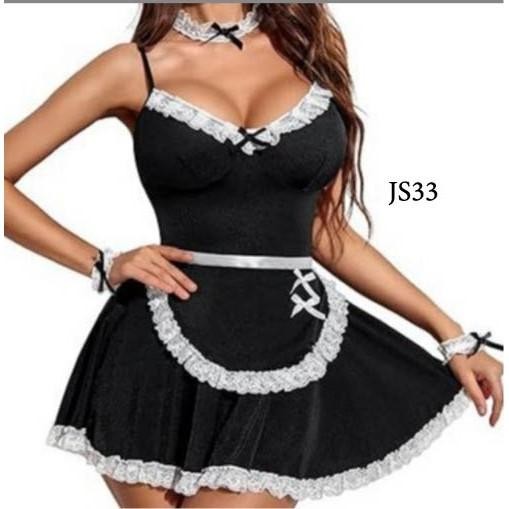 Cosplay Maid Jumbo Size Premium Lingerie Pelayan Wanita Dewasa JS33