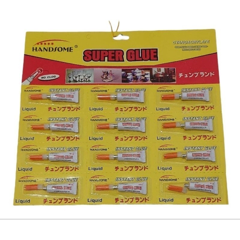 (1 RENCENG 12 PCS) Lem Super Glue Handsome TUBE / Lem Setan Lem Korea Renceng Lem Setan
