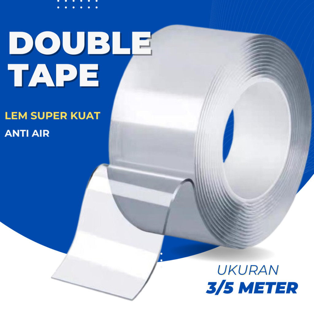 Double Tape 3M Super Kuat Bening Nano - Solasi Tembok Dinding - Selotip Serbaguna