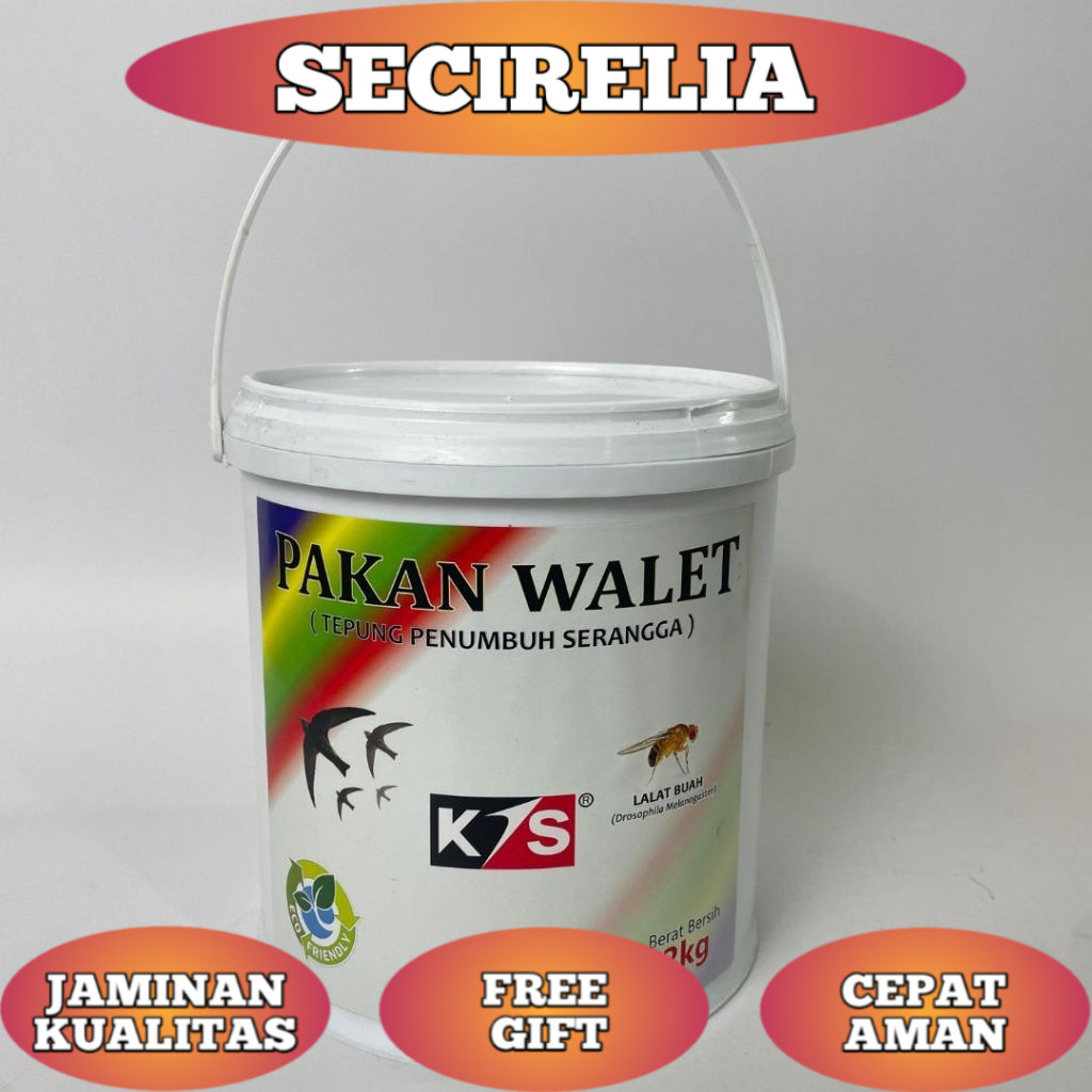 Pakan makanan burung walet KIS ukuran 2kg dari benih lalat buah