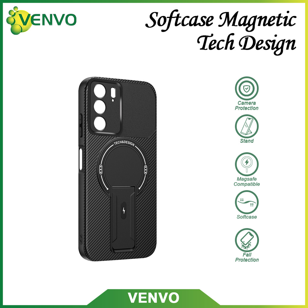 VENVO - VV73 Case Magnetic Tech Desain Vivo V50 5G V50 Lite Y04 4G Y04S Y29S Y19S GT 5G