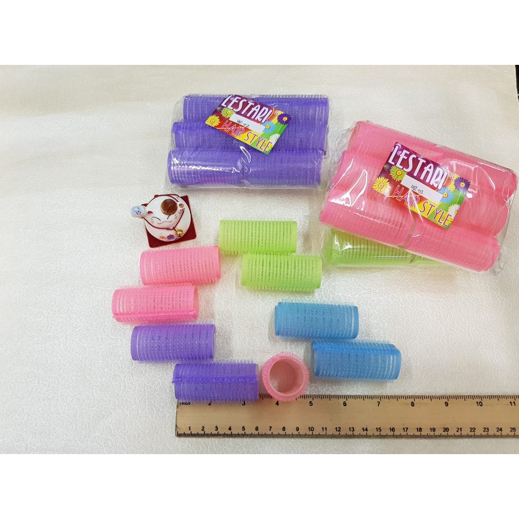 MX Roll Rambut Tempel Kecil Set 6 Pcs Curly Hair Roller Praktis Tanpa Listrik Roll Gulungan Rambut