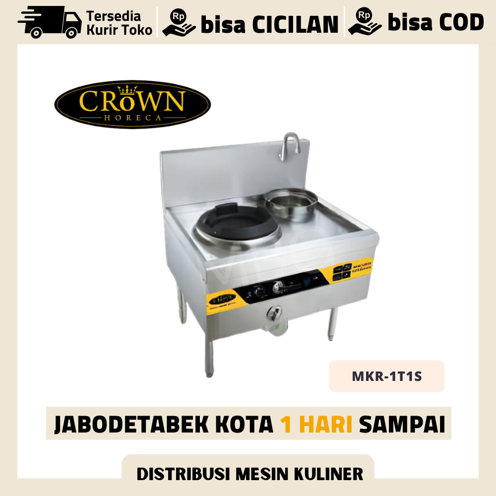 Kompor Kwali Range 1 Tungku Crown MKR-1T1S Premium Kwali Range With Blower