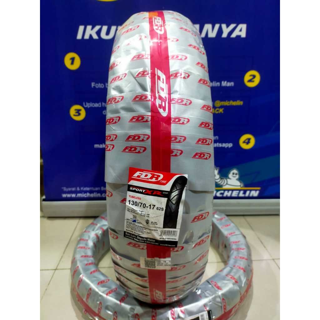 SEPASANG/SATUAN BAN MOTOR MOGE FDR SPORT XR EVO Ring 17 TUBELESS DEPAN BELAKANG CB150R R15 R25