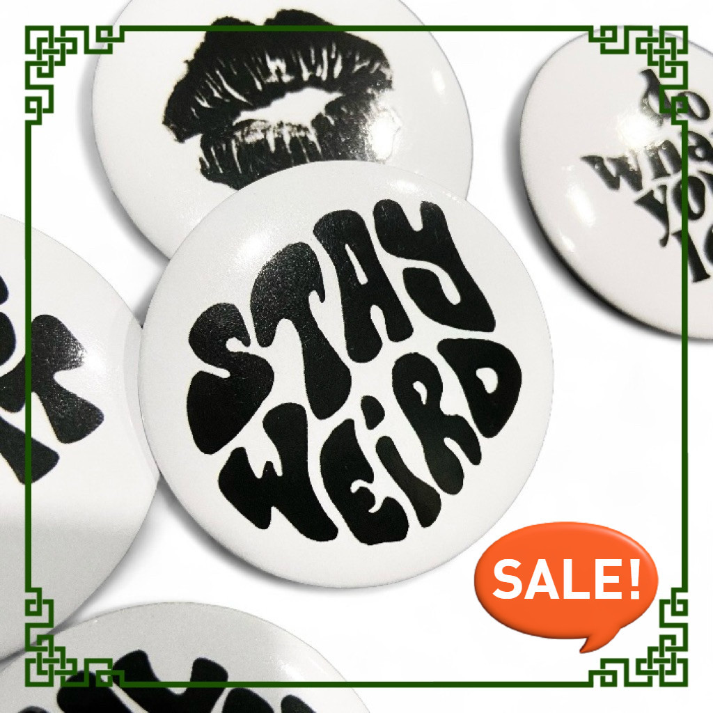 GRIZLY PATCH SHOP Button pin |44 mm Pin Button Aestethic | Pin Tas | Bags Pin | Texs Series