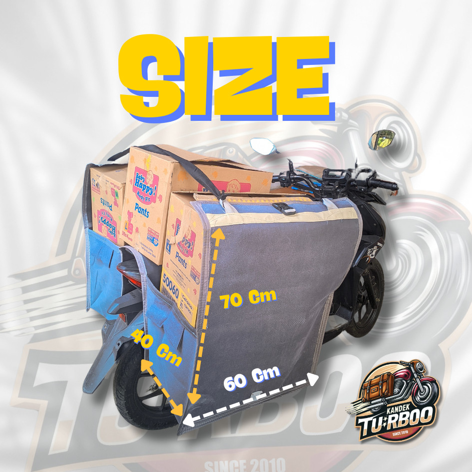 KANDEK Tas Obrok Ronjot Kurir Bronjong Motor Jumbo Super Kuat Multifungsi Bahan Polyurethane