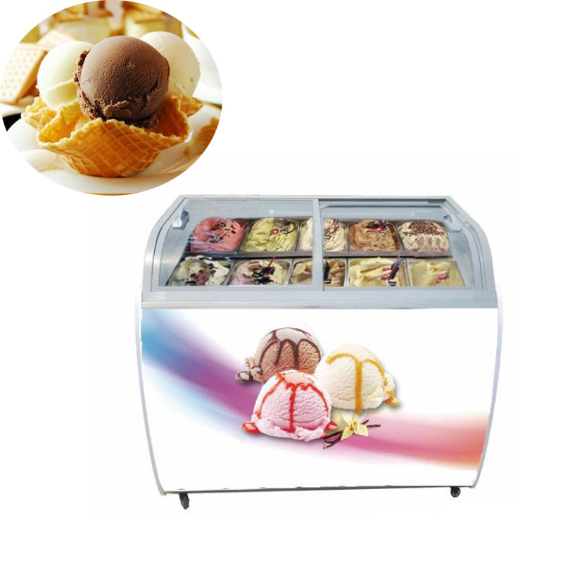 Countertop 6 pans Gelato Showcase Display Freezer/tabletop Ice Cream cabinet/ice cream display showc