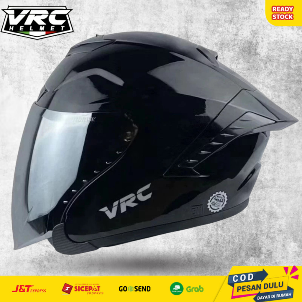 Helm Half Face VRC Racer X Dewasa SNI Solid Polos Ori