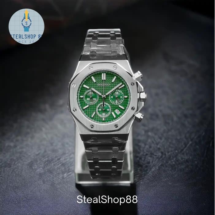 Jam Tangan Seiko SeikOak Chronograph Green VK63
