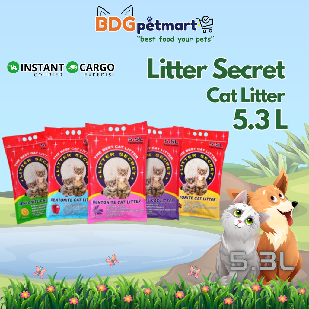 Pasir Bentonite Cat Litter Secret 5.3 Liter