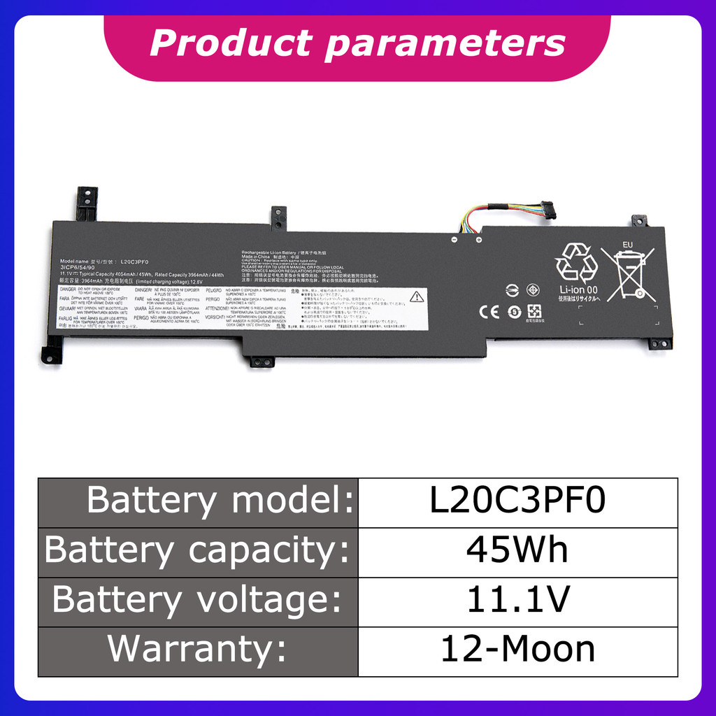 L20C3PF0 Laptop Battery Replacement for Lenovo K14 S14 V14 V15 V17 series G2-ITL G3-IAP G3-ABA IdeaP