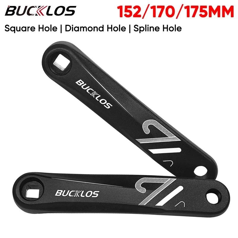 BUCKLOS Aluminum Alloy Crank Arm Ebike Bicycle Cranks 152mm 170mm 175mm Crank for Spinning Electric 