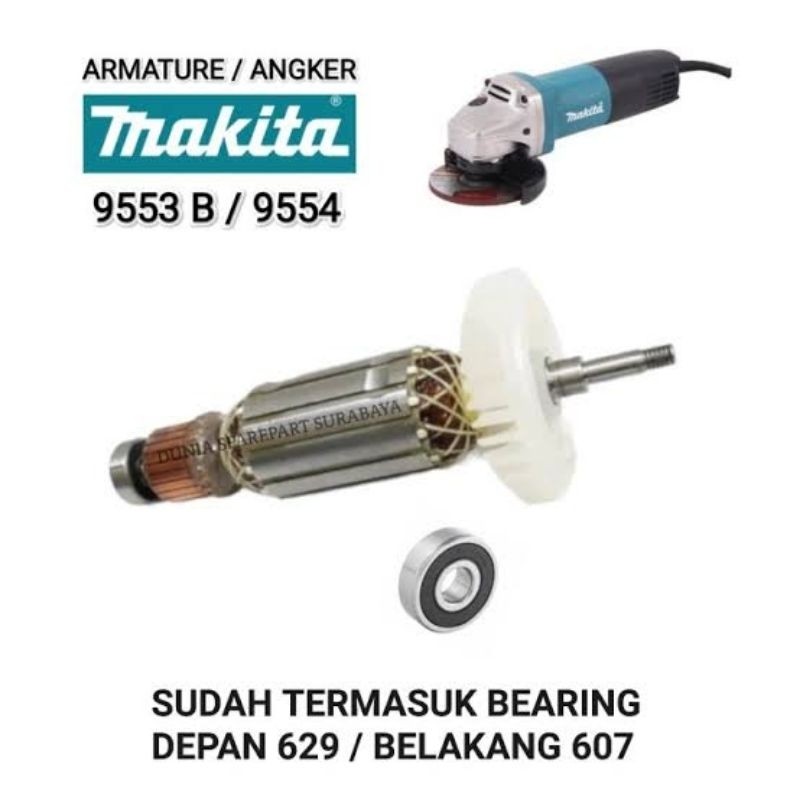 new Armature Gerinda Makita 9553 DCA Armature Gerinda Makita N9533B Angker Gerinda Makita DCA