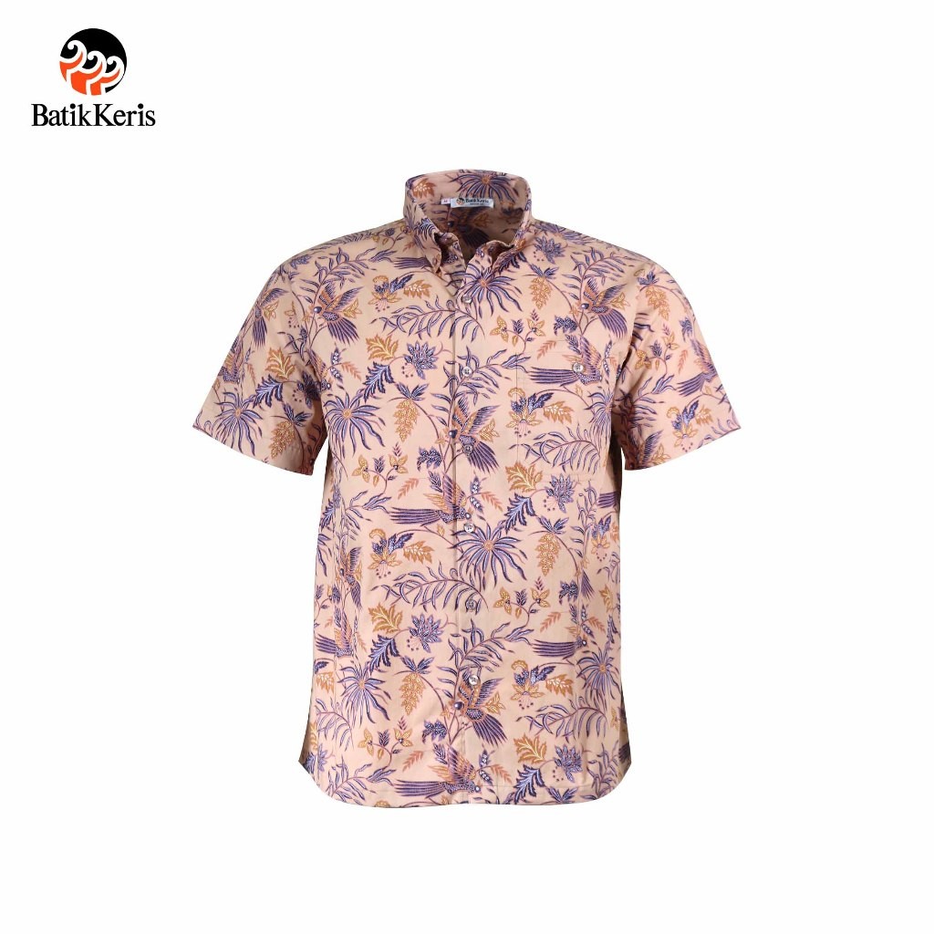 Batik Keris Kemeja Batik Relaxed Fit Lengan Pendek Keris Alas-Alasan Peksi Katon