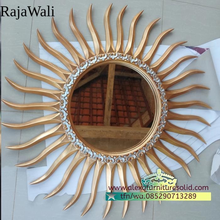 figura kayu cermin ukir jati Jepara figura jati KH7