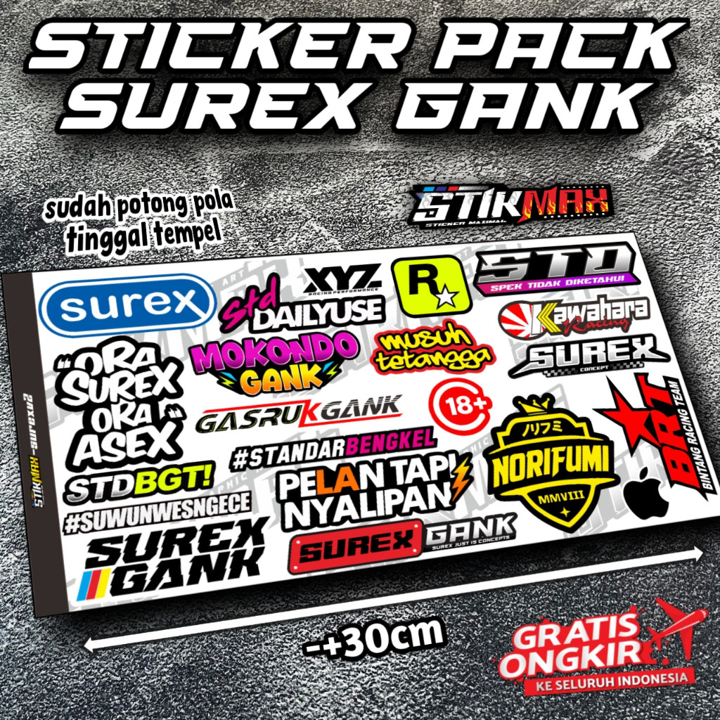 Sticker Pack Surex Supermoto Herex Style Stiker Stiker Crf Herex Style Dtracker Klx Wr Supermoto Her