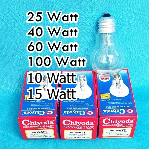 Lampu Pijar Chiyoda PS 55 25 40 60 100 Watt Lampu Ayam Bohlam Dop Pijar Bohlam Pijar