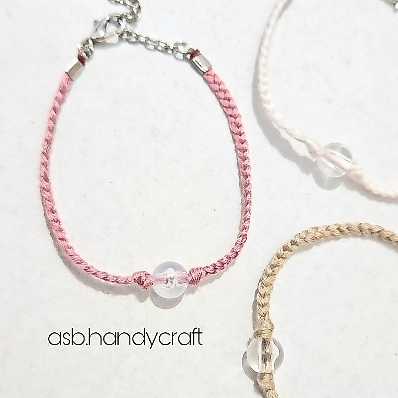 ASB - [PART 3] 3Warna Gelang TALI KEPANG ANYAMAN  anyam etnik handmade tassel rumbai pria wanita